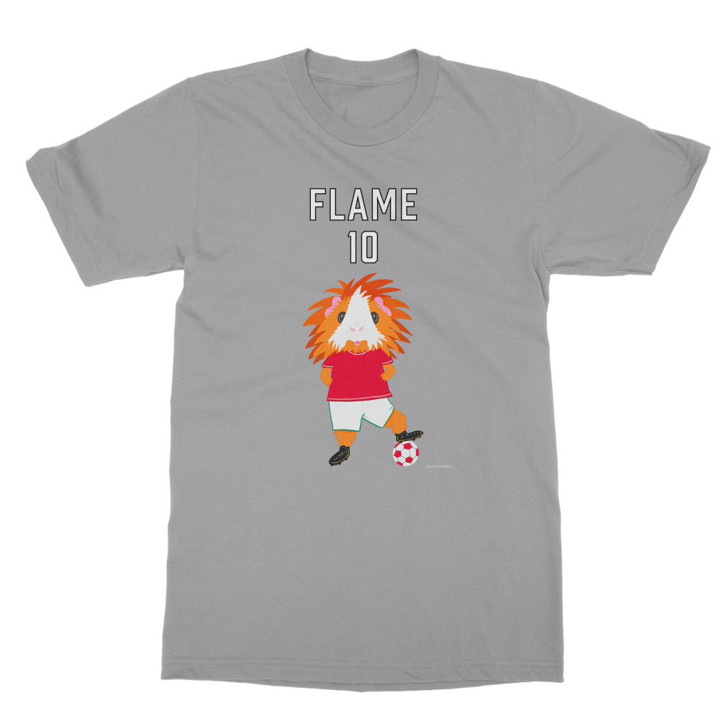 Adult T-Shirt  - Flame the Footballer Guinea Pig