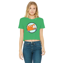 Load image into Gallery viewer, Teen Cropped T-Shirt - Skater Pig - Guinea Pig
