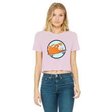 Load image into Gallery viewer, Teen Cropped T-Shirt - Skater Pig - Guinea Pig
