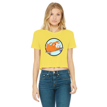 Load image into Gallery viewer, Teen Cropped T-Shirt - Skater Pig - Guinea Pig
