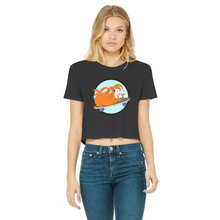 Load image into Gallery viewer, Teen Cropped T-Shirt - Skater Pig - Guinea Pig
