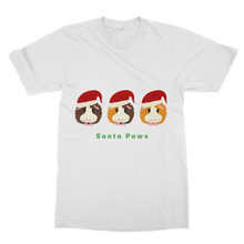 Load image into Gallery viewer, Adult Guinea Pig T-Shirt - Santa Paws
