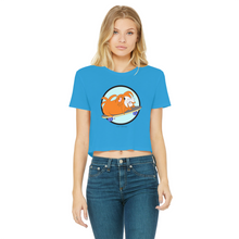 Load image into Gallery viewer, Teen Cropped T-Shirt - Skater Pig - Guinea Pig
