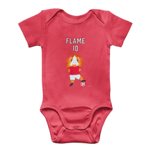 Load image into Gallery viewer, Baby Onesie Bodysuit - Flame the Footballer Guinea Pig
