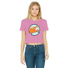 Load image into Gallery viewer, Teen Cropped T-Shirt - Skater Pig - Guinea Pig
