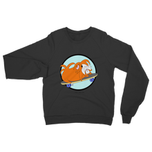 Load image into Gallery viewer, Adult Sweatshirt - Skater Pig - Guinea Pig
