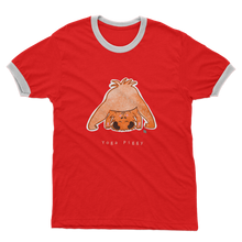 Load image into Gallery viewer, Yoga Piggy Adult Ringer T-Shirt
