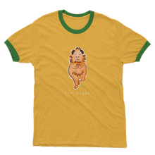 Load image into Gallery viewer, Zen Piggy - Guinea Pig Adult Ringer T-Shirt
