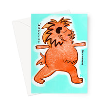 Load image into Gallery viewer, Warrior Piggy Greeting Card
