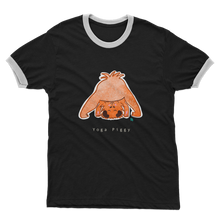 Load image into Gallery viewer, Yoga Piggy Adult Ringer T-Shirt
