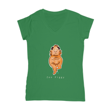 Load image into Gallery viewer, Zen Piggy - Guinea Pig V-Neck T-Shirt
