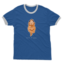 Load image into Gallery viewer, Zen Piggy - Guinea Pig Adult Ringer T-Shirt
