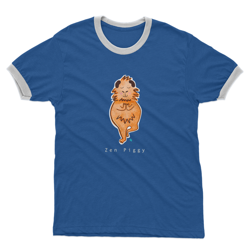 Zen Piggy - Guinea Pig Adult Ringer T-Shirt