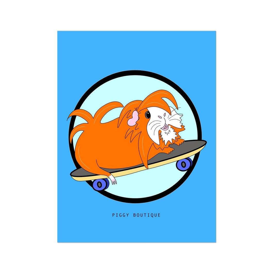 Poster - Skater Pig - Guinea Pig