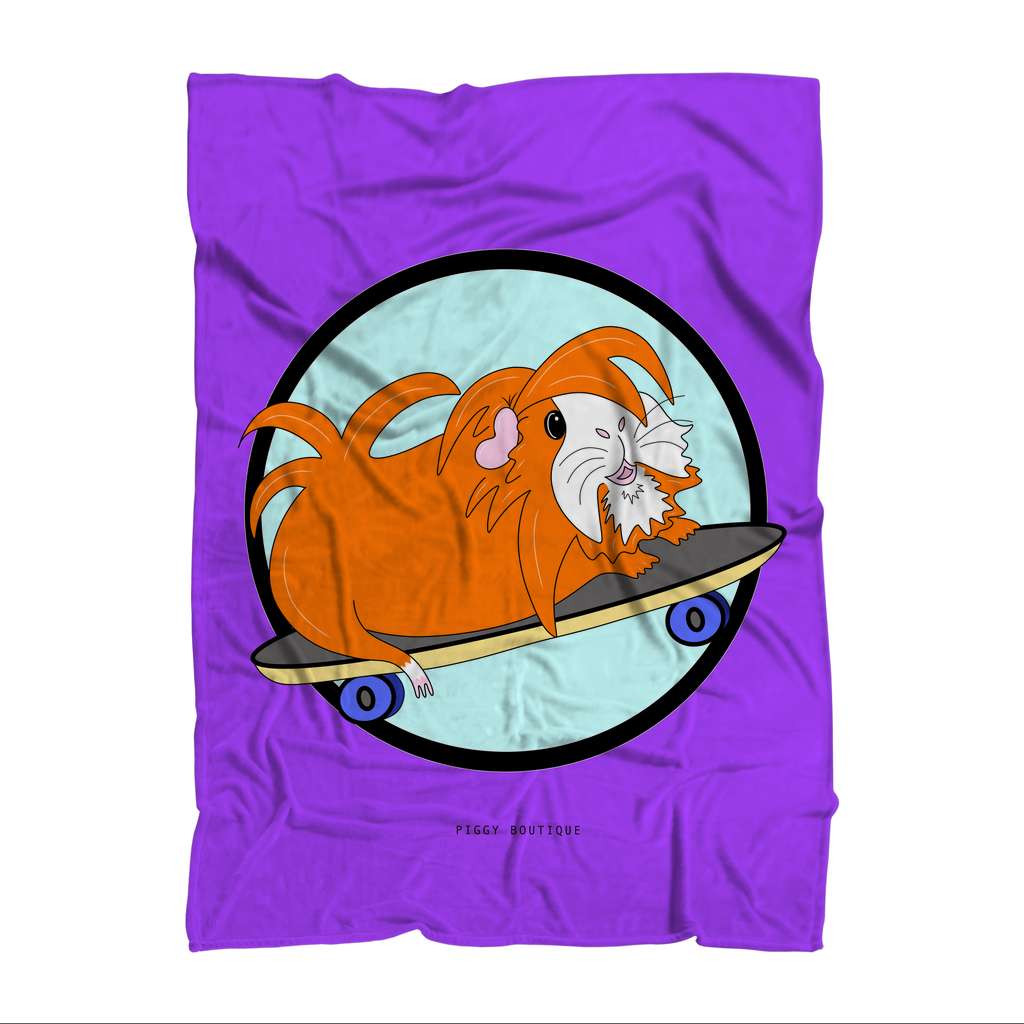 Blanket - Skater Pig - Purple - Guinea Pig