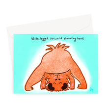 Load image into Gallery viewer, Wide Legged Forward Bend Pose Greeting Card
