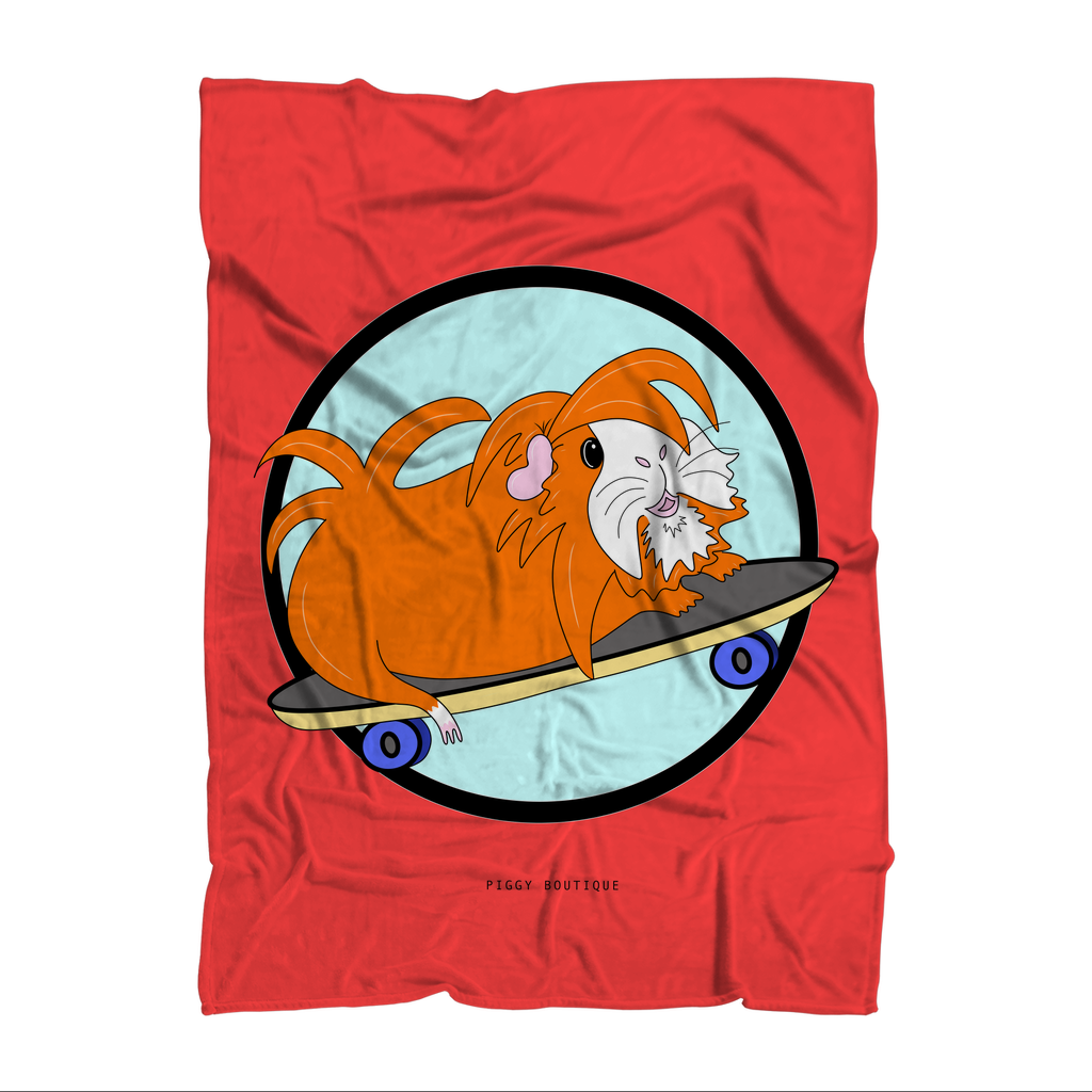 Blanket - Skater Pig - Red - Guinea Pig