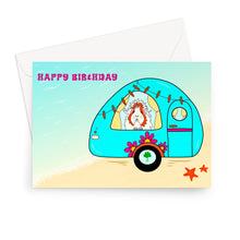 Load image into Gallery viewer, Guinea Pig Birthday Card - Pickle Piggy Caravan
