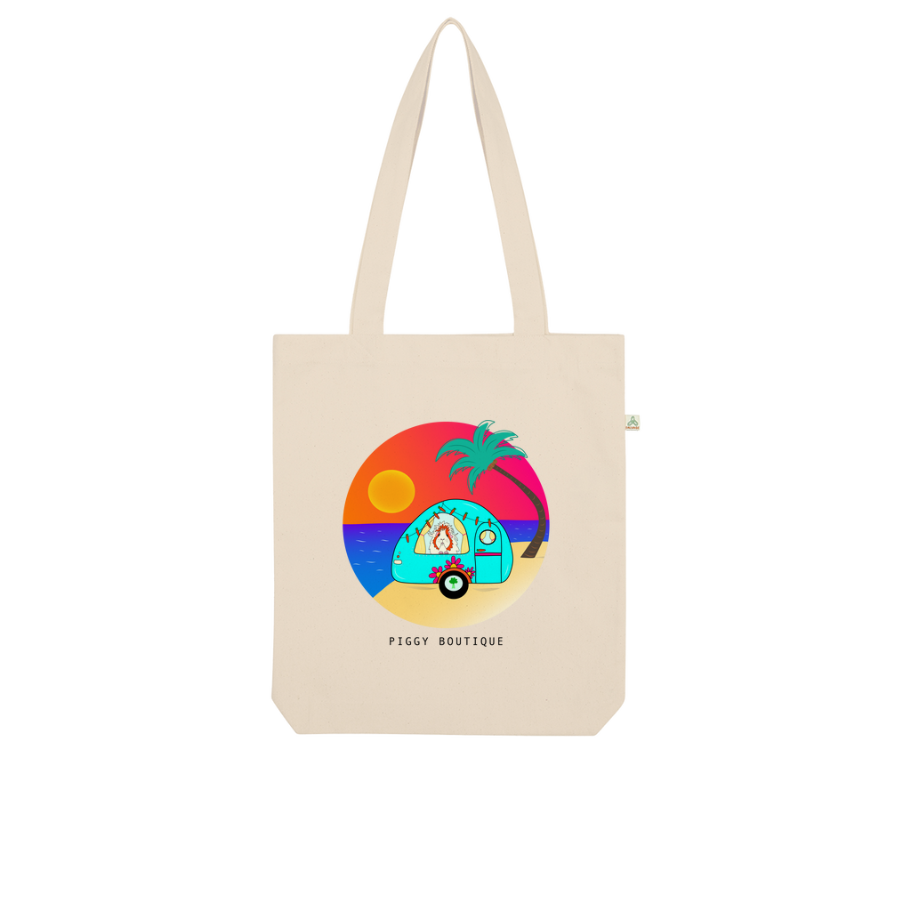 Guinea Pig - Tote Bag Organic - Pickle Piggy Sunset Caravan