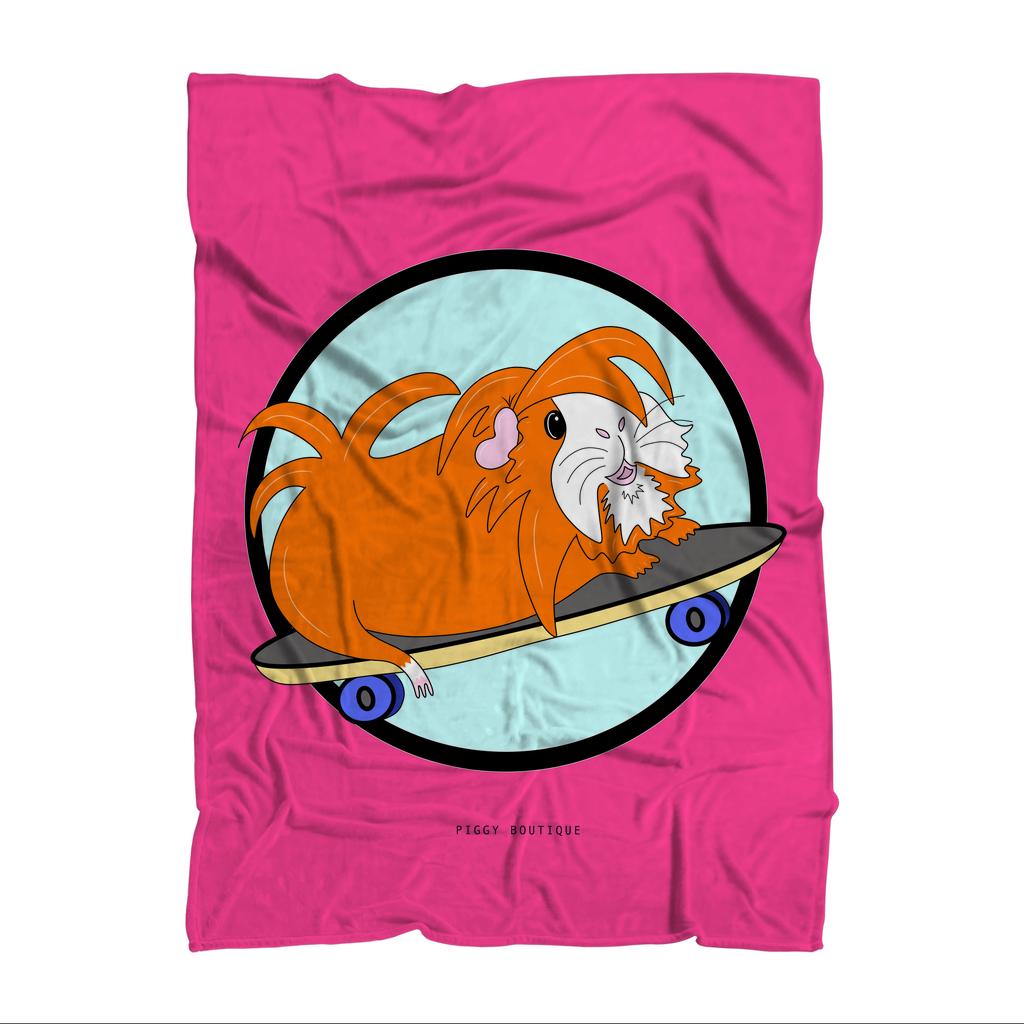 Blanket - Skater Pig - Pink - Guinea Pig