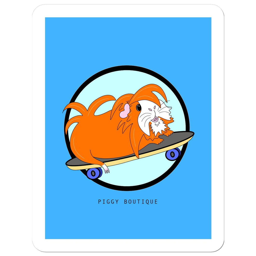 Sticker - Skater Pig - Guinea Pig