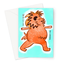 Load image into Gallery viewer, Warrior Piggy Greeting Card
