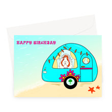 Load image into Gallery viewer, Guinea Pig Birthday Card - Pickle Piggy Caravan
