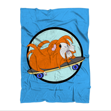 Load image into Gallery viewer, Blanket - Skater Pig - Light Blue - Guinea Pig
