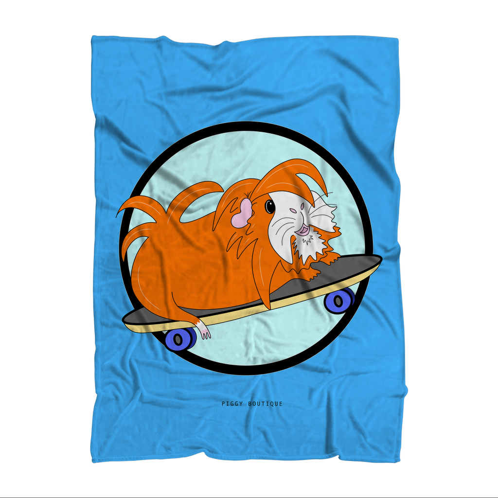 Blanket - Skater Pig - Light Blue - Guinea Pig