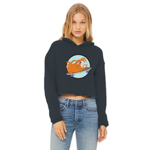 Load image into Gallery viewer, Teen Cropped Hoodie  - Skater Pig - Guinea Pig
