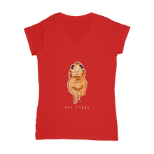 Load image into Gallery viewer, Zen Piggy - Guinea Pig V-Neck T-Shirt
