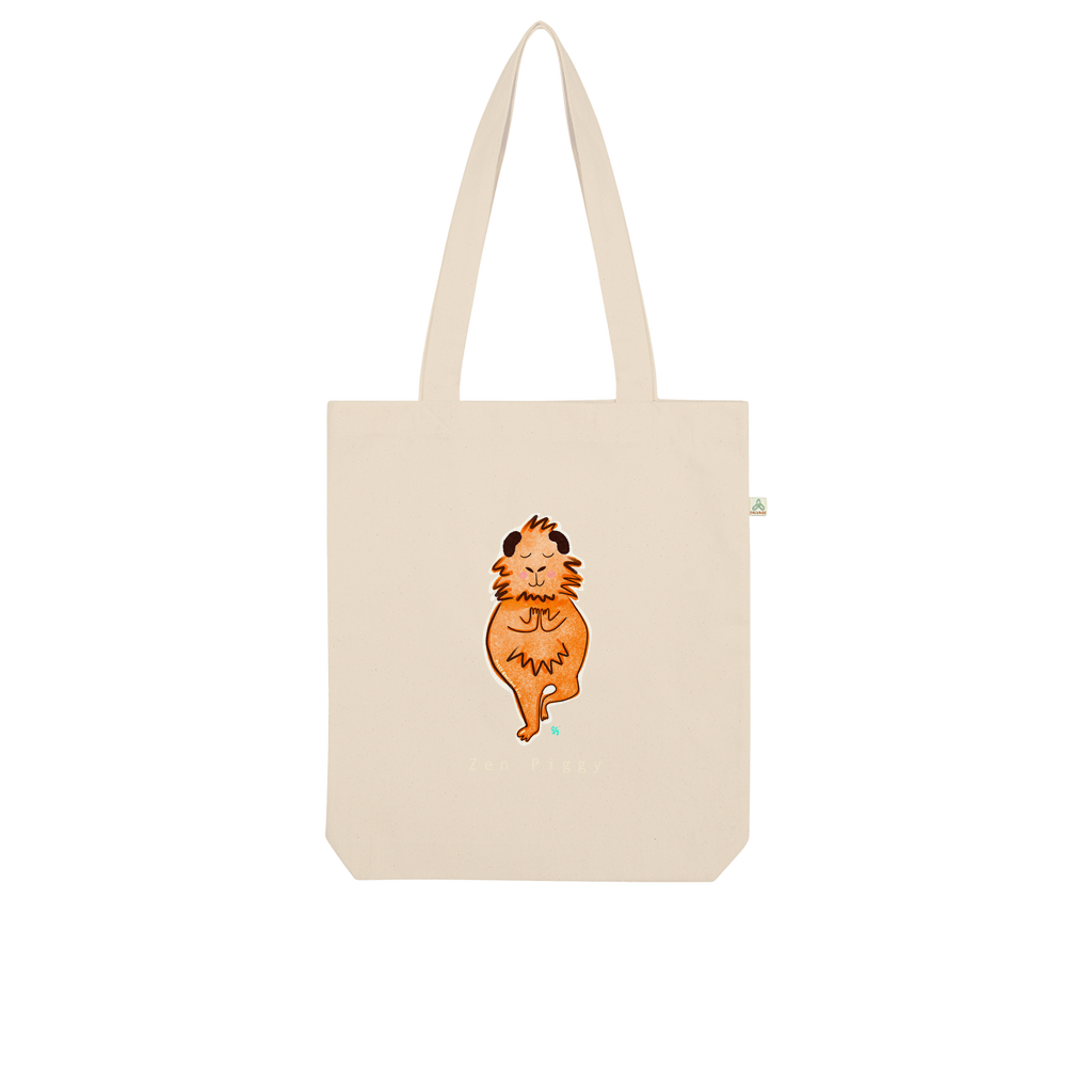 Zen Piggy - Guinea Pig Organic Tote Bag