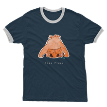 Load image into Gallery viewer, Yoga Piggy Adult Ringer T-Shirt
